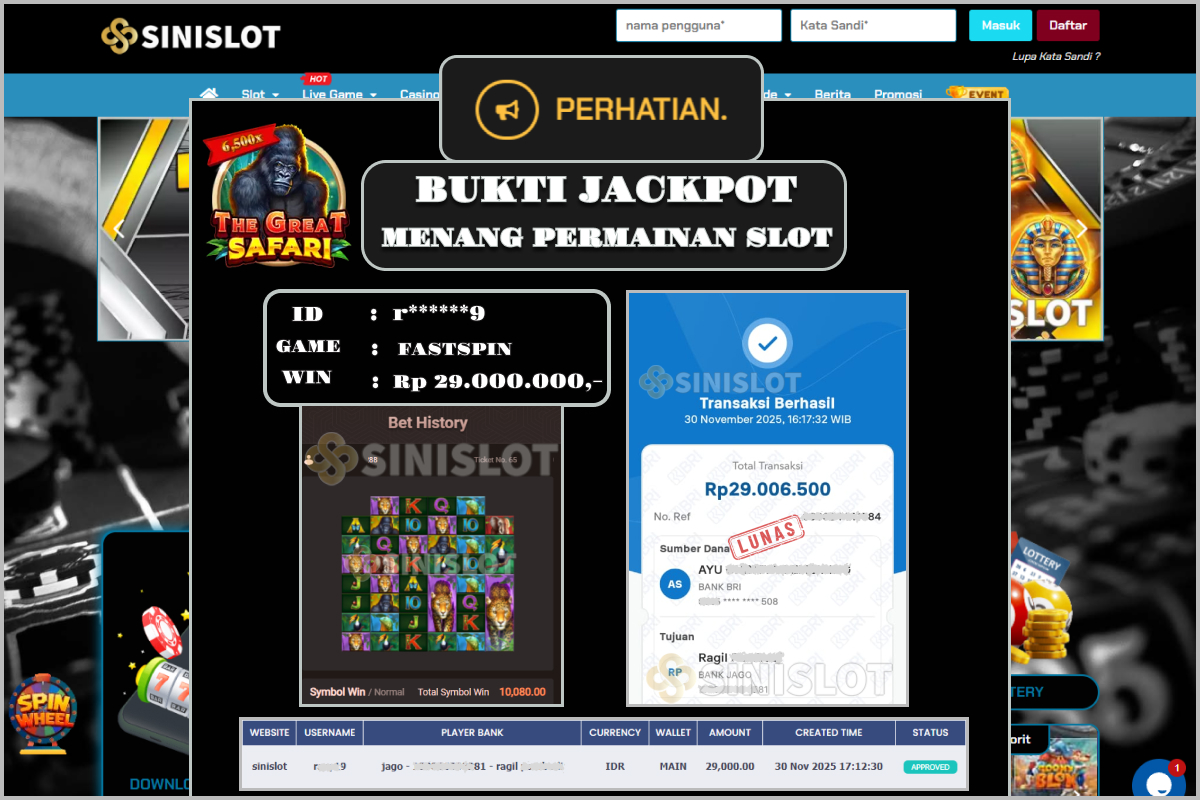 SINISLOT – THE GREAT SAFARI