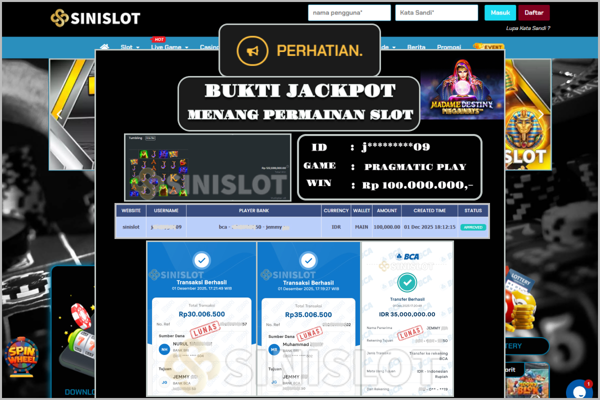 SINISLOT – MADAME DESTINY MEGAWAYS