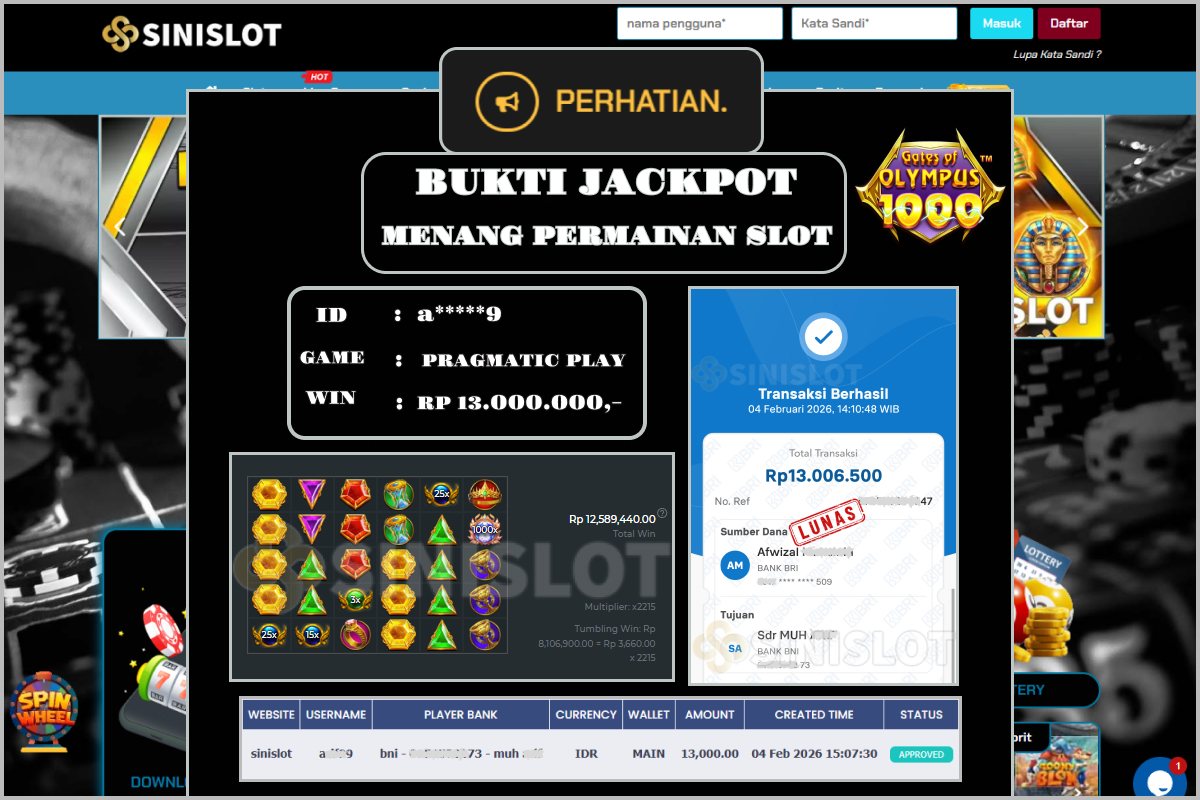 SINISLOT – GATES OF OLYMPUS 1000