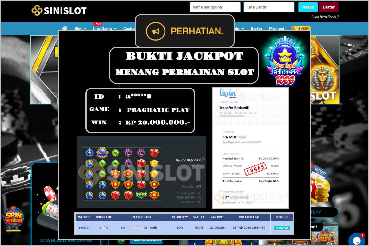 SINISLOT – STARLIGHT PRINCES 1000