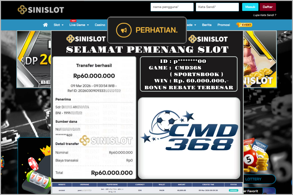 SINISLOT – CMD368 ( SPORTSBOOK )