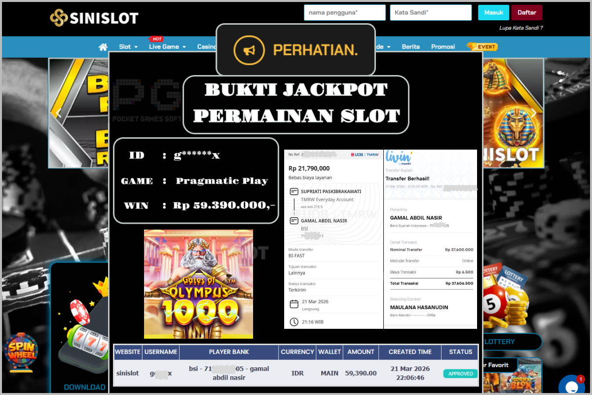 SINISLOT – GATES OF OLYMPUS 1000 